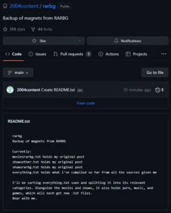 rarbg cache|my rarbg magnet backup (268k) : r/Piracy .